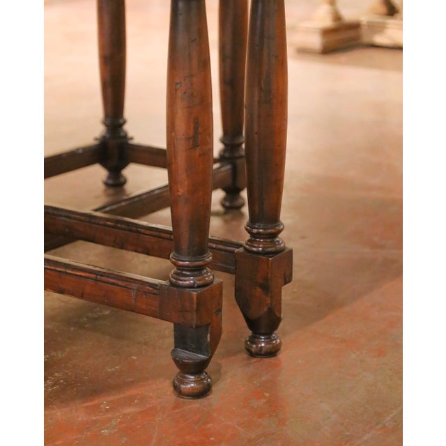Late 20th Century Guy Chaddock Country Oak Drop-Leaf Gate Leg Dining Table For Sale - Image 16 of 18