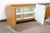 2010s Custom Made Beige Laminate and Chrome Striped Credenza Sideboard For Sale - Image 5 of 7