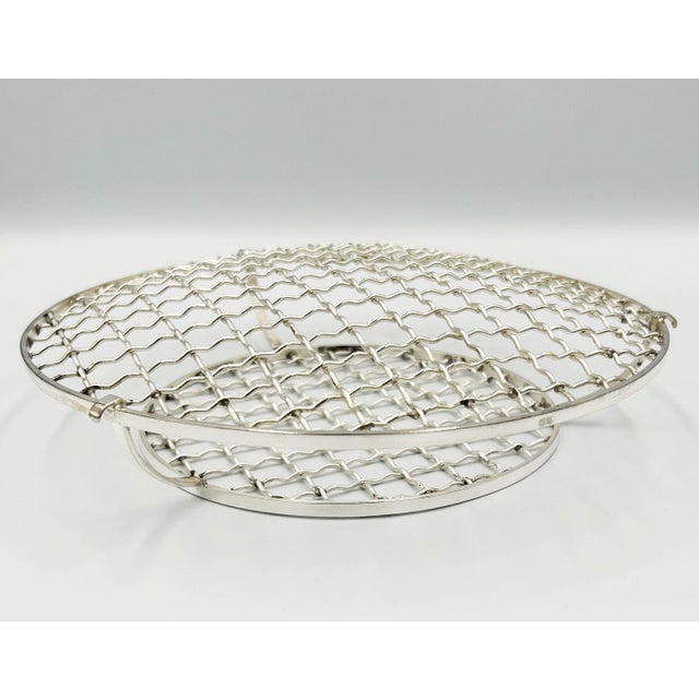 Vintage Japanese Pure Silver Ikebana Floral Arrangement Vessel _ Original Box For Sale - Image 11 of 18