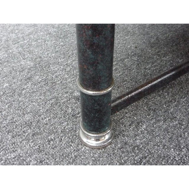 Black Regency Glass Coffee Table, 1980s For Sale - Image 8 of 9