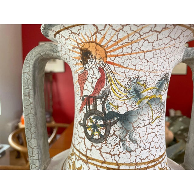 White Late 20th Century Tall Greek Museum Reproduction Vase For Sale - Image 8 of 10