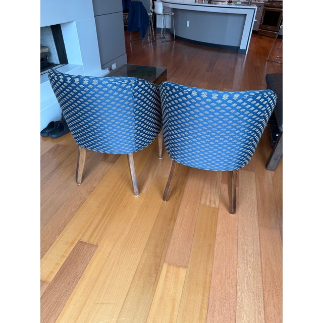 Pair of Small Barrel Back Chairs For Sale - Image 4 of 6