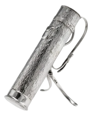 Antique English Silver Golf Bag Cigar Holder from Sheffield, 1909