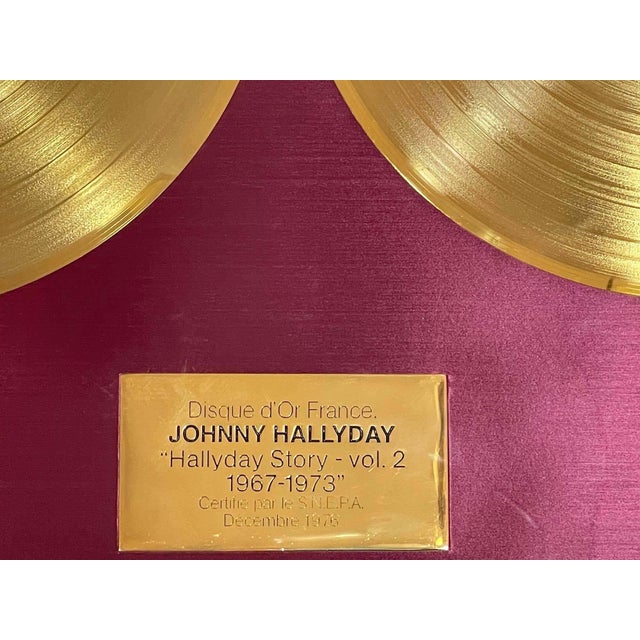 Official Gold Record Award France Johnny Halliday Story 1967-1973 Vol.2 For Sale - Image 14 of 16