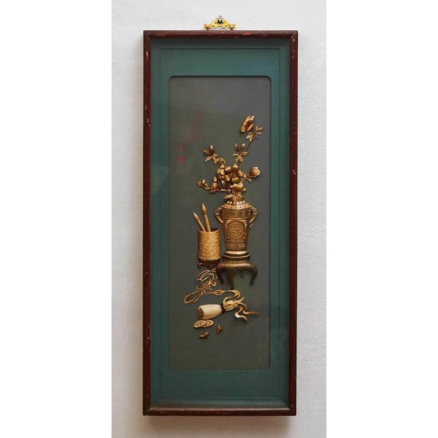 2000 - 2009 Large Chinese Gilt Panels, Set of 2 For Sale - Image 5 of 18