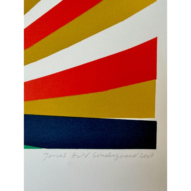 Colour lithograph by Jonas Hvid Søndergaard, dated 2007. Printed at the Steinprent workshop in Tórshavn, Faroe Islands....