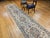 Persian Fine Tabriz Runner, Hand-Knotted Wool & Silk, Floral Medallion Pattern, Ivory & Pale Sage, 3x13 For Sale - Image 3 of 15