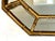 Chinoiserie Faux Bamboo Gold Giltwood Hexagonal Mirror For Sale - Image 4 of 8