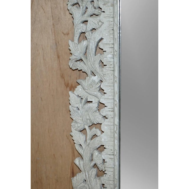 Large Antique Hand Carved & Painted Burmese Overmantle Mirror from Libertys London For Sale - Image 3 of 13