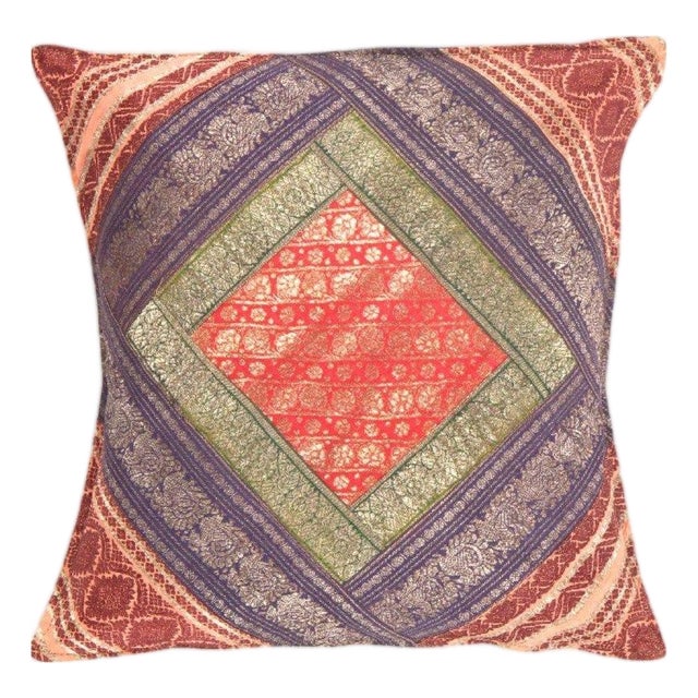 Pasargad DC Sari Silk Square Pillow Case For Sale