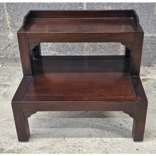 American Mid-Century Stained Mahogany Bed Step For Sale - Image 3 of 6