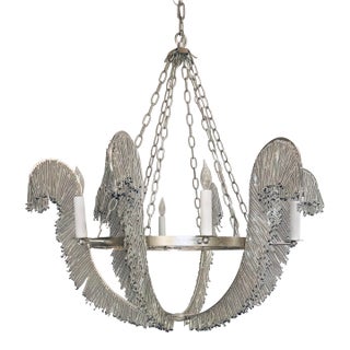 Niermann Weeks for Visual Comfort Burnished Silver Leaf Calais Chandelier For Sale