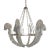 Niermann Weeks for Visual Comfort Burnished Silver Leaf Calais Chandelier For Sale