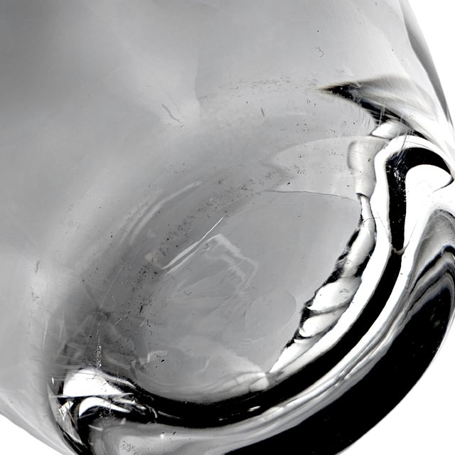 Transparent Modern Clear Crystal Glass Decanter 12" For Sale - Image 8 of 8