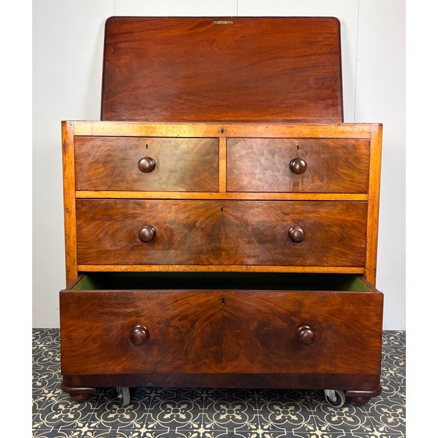 Brown Vintage Mahogany Campaign Drawer Cabinet by Walter Carter for Harrods LTD., 1920s For Sale - Image 8 of 18