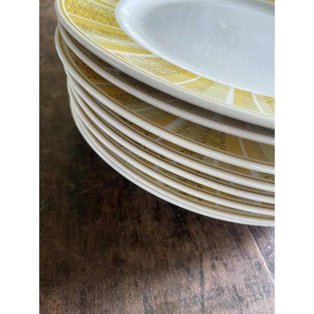 1960s Franciscan MCM Antigua Pattern Dinner Plates - Set of 8 For Sale - Image 9 of 10