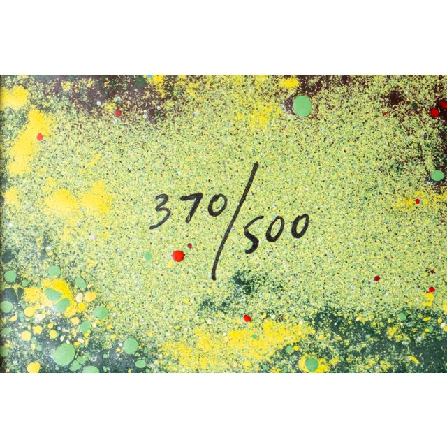 Vintage Louis Cardin Enamel on Copper Painting, Signed & Numbered, Gilt Frame For Sale - Image 4 of 11