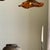 Medium Flat Corrugated Teak Leaf Pendant Light with Floral Stripes, 1980s For Sale - Image 9 of 18