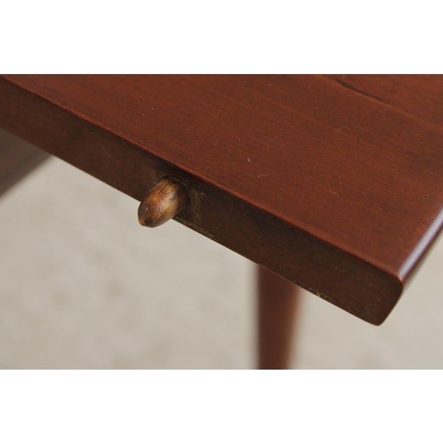 Cherry Round Country Style Dining Room Table For Sale - Image 9 of 17
