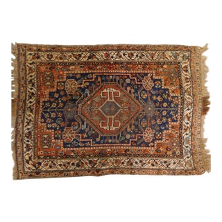 1920s Vintage Hand Knotted Persian Rug - 5'x 3'7" For Sale