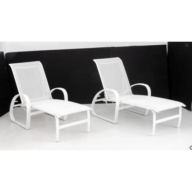 Contemporary Brown Jordan Outdoor Chaise Longues, Pair For Sale - Image 3 of 18