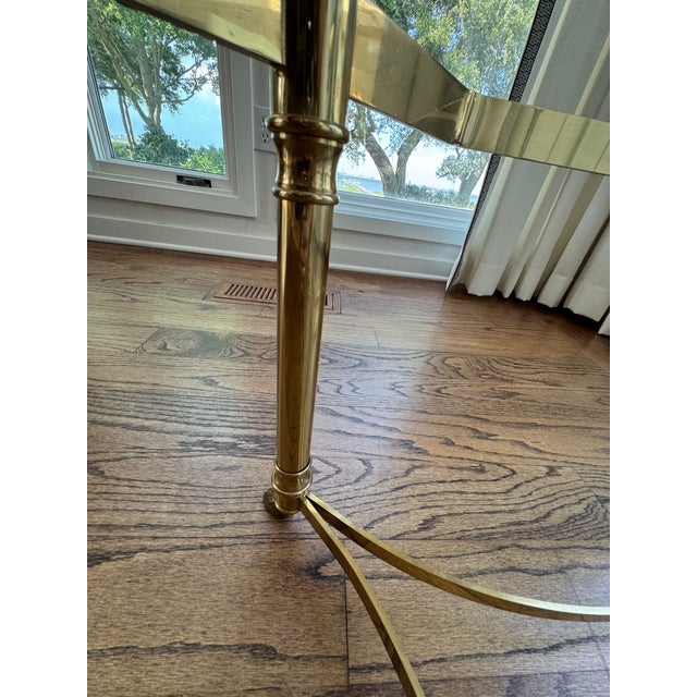 Metal LaBarge Hollywood Regency Mid-Century Glass Cocktail Table For Sale - Image 7 of 11