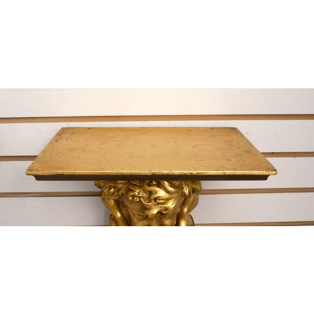 Pair Cherub Gold Finish Wall Sconce Shelves For Sale In Philadelphia - Image 6 of 10