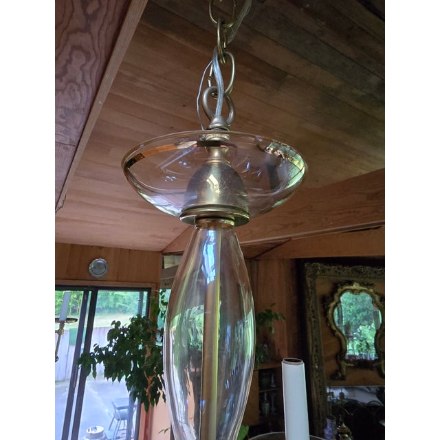 1960s Vintage Mid Century Modern Murano Style Nos Chandelier For Sale - Image 5 of 10