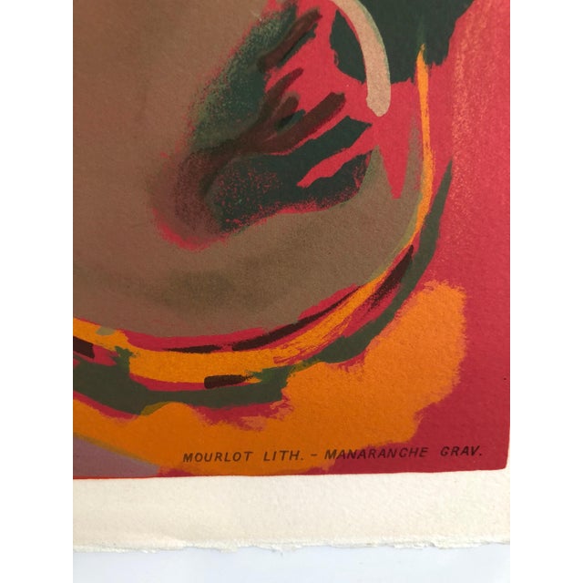 Modern Mane Katz, Colorful Russian French Judaica Jewish Shtetl Wedding Lithograph Mourlot Paris For Sale - Image 3 of 5