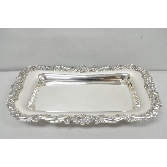 Victorian Vintage Sheffield Silver Co Victorian Silver Plated Footed Trinket Serving Dish For Sale - Image 3 of 12