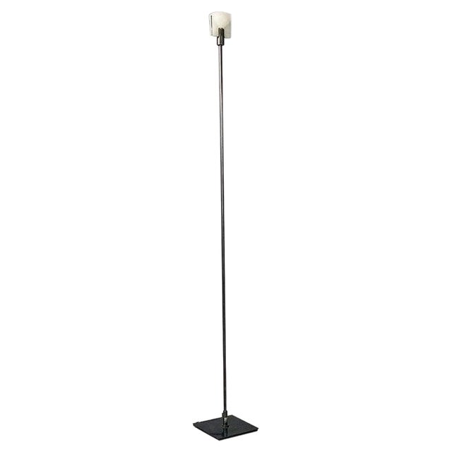 Italian Modern Lamp in Metal and Opal Glass, 1980s For Sale