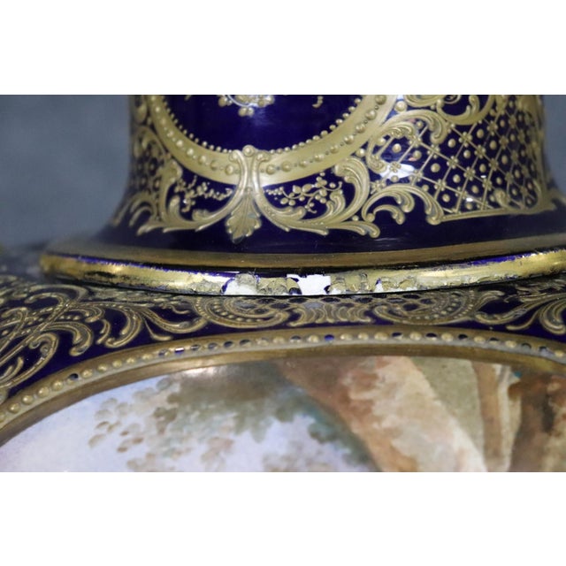 19th C. Sevres Style Bronze Mounted Porcelain Vase For Sale In Philadelphia - Image 6 of 13