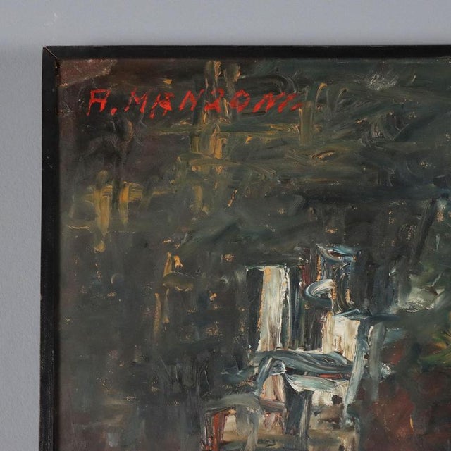 Antonio Manzoni, Guitar Player, Mixed Media on Board For Sale - Image 10 of 13