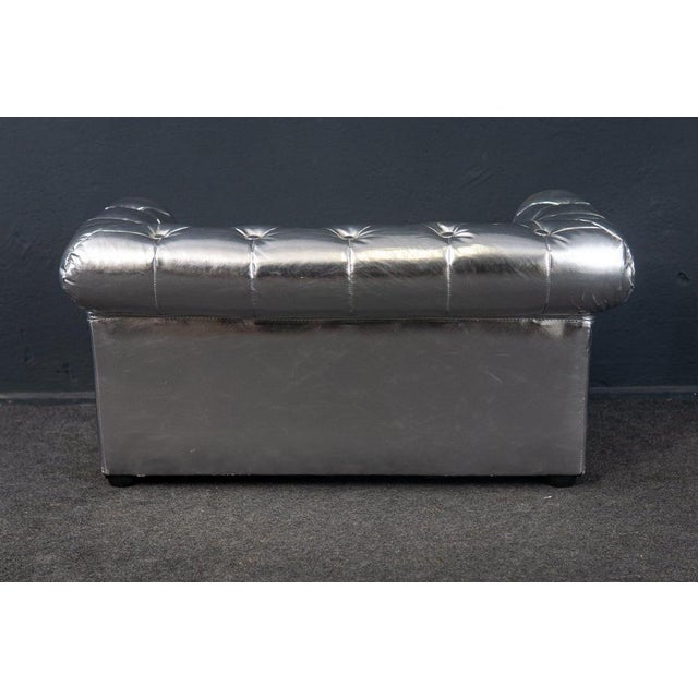 Wood Small English Chesterfield Sofa For Sale - Image 7 of 13