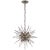 Quincy Small Sputnik Chandelier in Polished Nickel with Clear Acrylic Designer: Chapman & Myers Canopy: 5.75" Round...