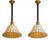 20th Century Tiffany Stained Glass Pendant Lights, 1950s, Set of 2 For Sale