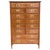 Tall Vintage Tall Teak Wood Campaign Highboy Chest in Style of Bernhardt For Sale - Image 13 of 13