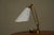 Vintage French Table Lamp in Patinated Brass and Perforated Metal by Mathieu Matégot, 1950s For Sale - Image 11 of 14