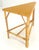 Wood Fick Reed Atr Bamboo Rattam Wedge Triangle Shape Occasional Side End Table Stand For Sale - Image 7 of 10