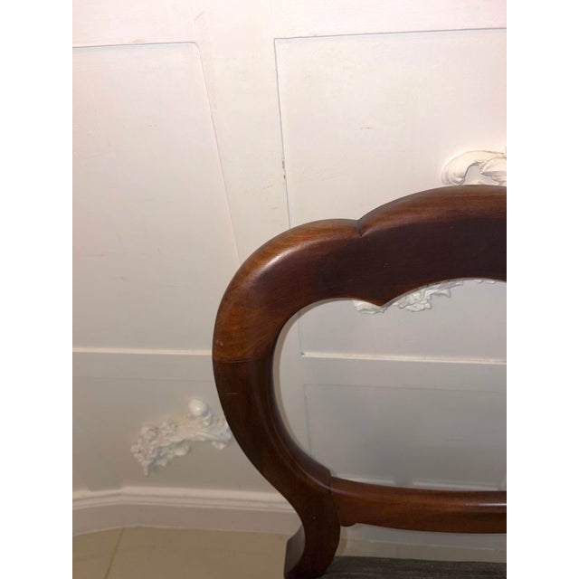 Antique Victorian Mahogany Balloon Back Dining Chairs, 1860, Set of 4 For Sale - Image 9 of 13