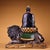 Traditional Late 19th Century Polychrome Bronze Taiyi Zhenren Statue on Lion, 4.3kg For Sale - Image 3 of 9
