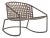 Brown Jordan Kantan Aluminum Suncloth Motion Lounge Chair, Mica frame with Mica fabric For Sale