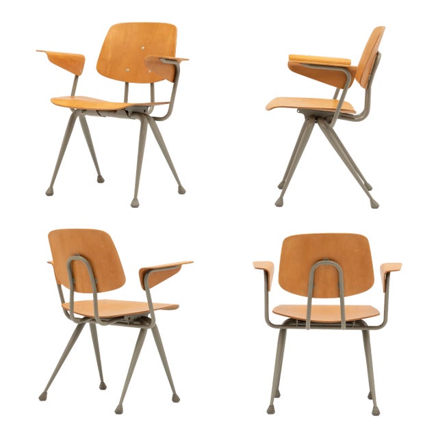 Brunswick Maple Plywood Armchairs After Eames DCM Jean Prouvé - A Set of Four For Sale