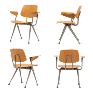 Brunswick Maple Plywood Armchairs After Eames DCM Jean Prouvé - A Set of Four
