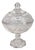 Large American Adams & Company Pressed Glass Baltimore Pear/Gipsy Covered Compote For Sale
