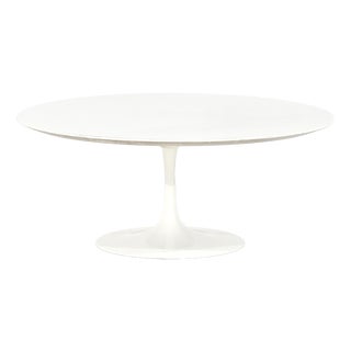 Tulip Coffee Table with Round Top in White Laminate by Eero Saarinen for Knoll International, 1958 For Sale