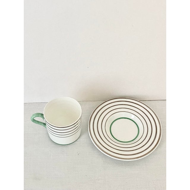 White Antique Wedgwood Pattern 5157 Art Deco Demitasse Cup and Saucer Mint Condition For Sale - Image 8 of 12