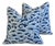 Early 21st Century Blue & White Kravet Coastal Nautical Wave Feather/Down Pillows 18" Square - Pair For Sale - Image 5 of 5