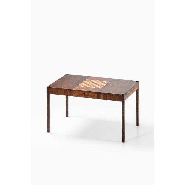 Desk or Library Table in Brass and Rosewood, 1950s For Sale - Image 3 of 11