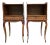 French Louis XV Style Nightstands in Walnut with Drawer and Open Self, 1960s, Set of 2 For Sale